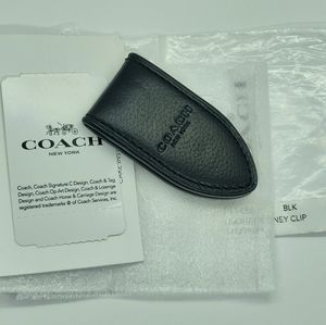 Coach leather money clip